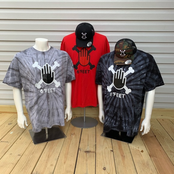 6’ FEET Hand And Cross Bones Tee Shirt - Picture 7 of 8